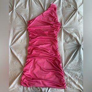 EUC Pink One-Shoulder Dress Size S